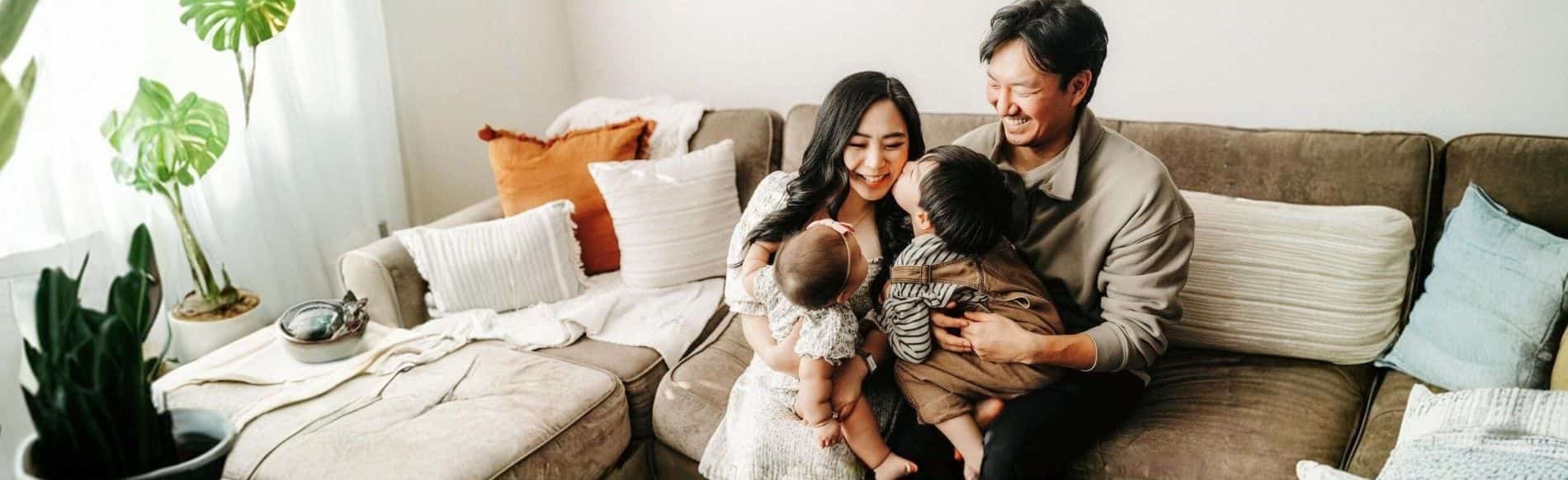 Parents and children in a pre-1978 home, where lead paint may be a concern