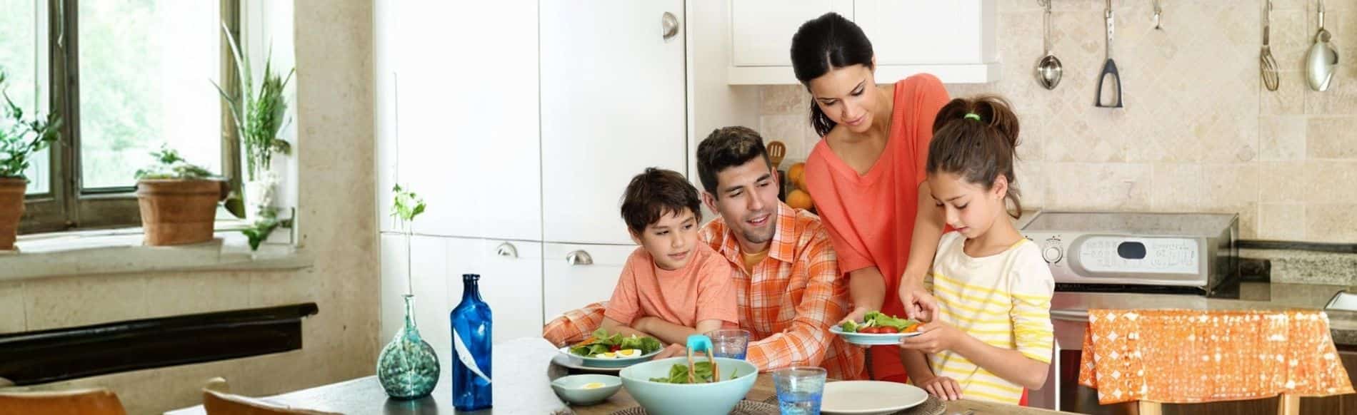 Family spending time indoors, where air quality concerns can impact health